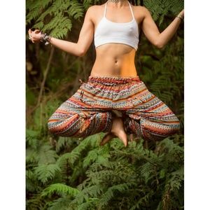 Tribal Yoga Ali Baba Pants Shades of Red Festival